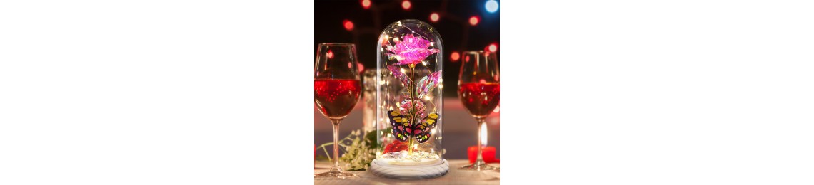 Artificial Galaxy Glass Rose